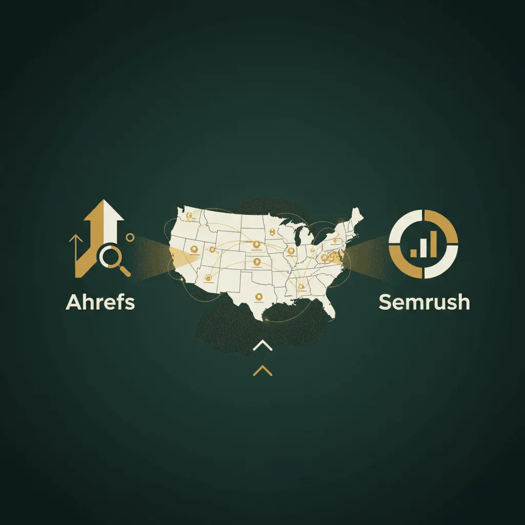 blog/ahrefs vs semrush local seo comparison illustration