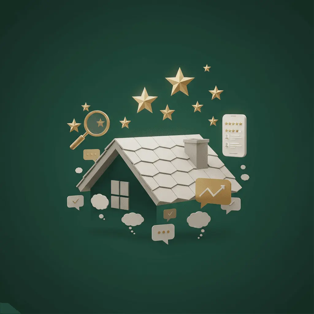 blog/how roofing businesses can leverage online reviews illustration