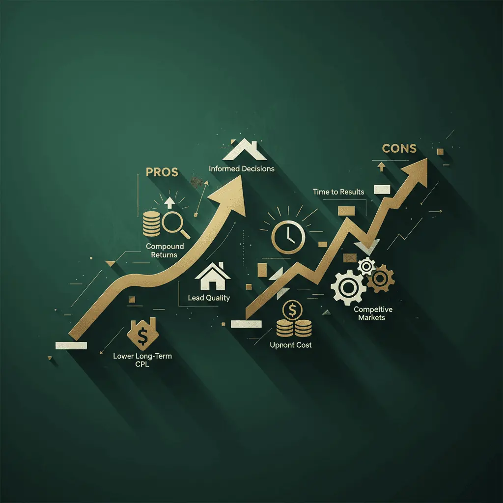 blog/roofing seo pros and cons illustration